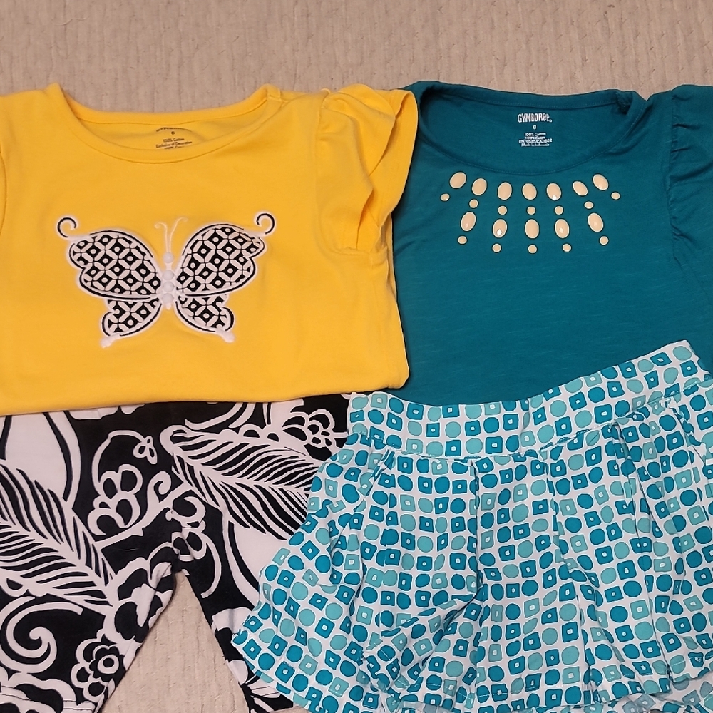 Gymboree Teal, Yellow, and Black Tops Set - Picture 1 of 5
